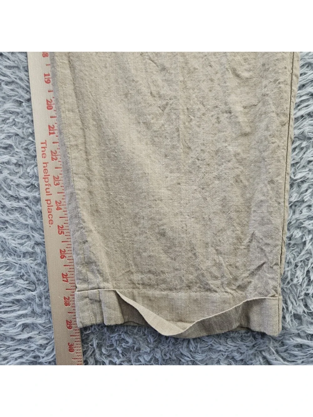 Alan Flusser Linen Blend Pants Men 36x30 (fits 35x30) Beige Pleated Cuffed Light